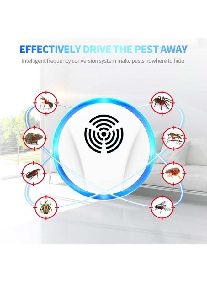 6 Packs Ultrasonic Pest Repeller, Electronic Pest Repeller, Indoor Pest Control for Insects, Cockroaches, Mice, Spiders, Ants, Insects, Pest Repeller - Image 2